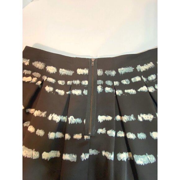 Simply Vera Vera Wang Semi-Pleated A-Line Skirt Brown & Ivory Women’s 10 - Picture 6 of 6